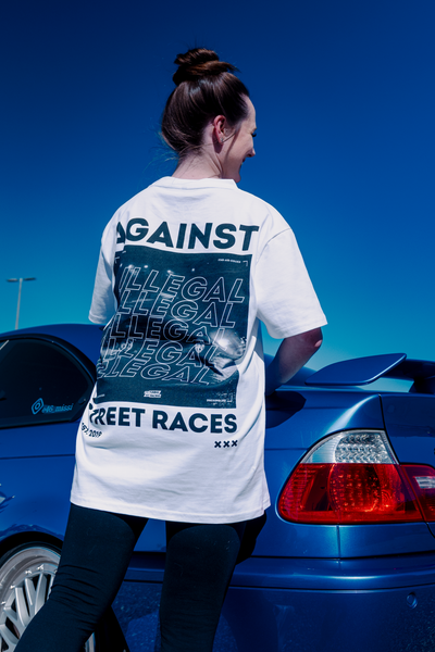 AGAINSTILLEGALSTREETRACES T-SHIRT WEIß